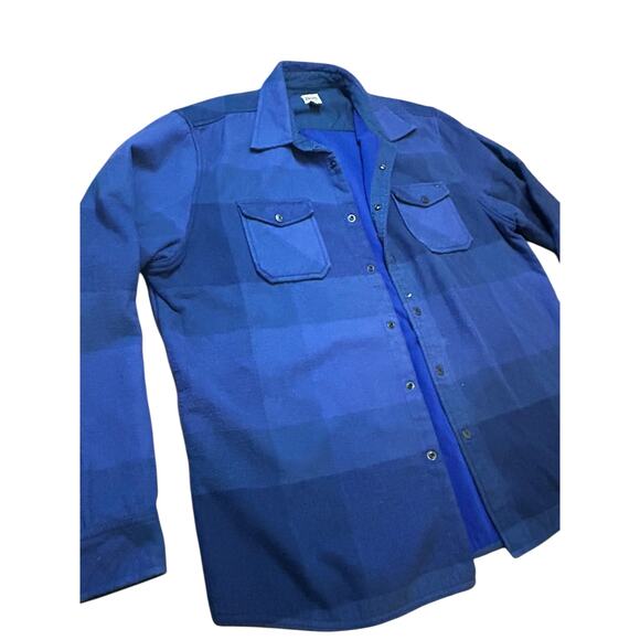 Volcom Men’s Workwear Blue Buffalo Plaid Flannel Snap Button Shirt Jacket XXL - Picture 2 of 4